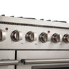 FORNO Galiano 48" 6.58 cu. ft. Gas Range with 8 Italian Burners in Stainless Steel, FFSGS6244-48