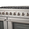 FORNO Galiano 48" 6.58 cu. ft. Gas Range with 8 Italian Burners in Stainless Steel, FFSGS6244-48