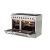 FORNO Galiano 48" 6.58 cu. ft. Gas Range with 8 Italian Burners in Stainless Steel, FFSGS6244-48