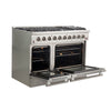 FORNO Galiano 48" 6.58 cu. ft. Gas Range with 8 Italian Burners in Stainless Steel, FFSGS6244-48