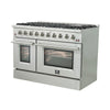 FORNO Galiano 48" 6.58 cu. ft. Gas Range with 8 Italian Burners in Stainless Steel, FFSGS6244-48