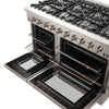 FORNO Galiano 48" 6.58 cu. ft. Gas Range with 8 Italian Burners in Stainless Steel, FFSGS6244-48