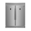 FORNO Rizzuto 60" 27.6 cu. ft. Refrigerator & Freezer in Stainless Steel with Grill Trim Kit, FFFFD1933-60S