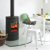 Morsø 6140 B with low base - Well-designed classic wood stove with beautiful curves